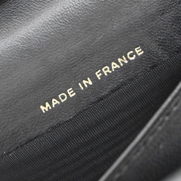 CHANEL CC Logo Bifold Long Wallet Grained Calfskin Leather Black GHW 34RF400 - Picture 14 of 15